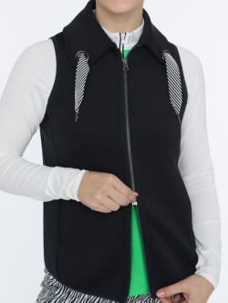 Belyn Key Ladies Grommet Golf Vests - ESSENTIALS (Onyx)