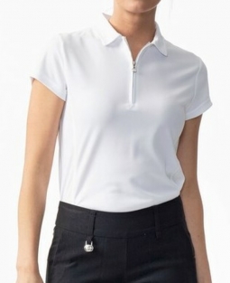 Daily Sports Ladies & Plus Size Macy Short Sleeve Golf Polo Shirts - White