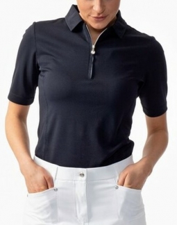 Daily Sports Ladies Macy Half Sleeve Golf Polo Shirts - Black