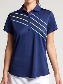SALE Bermuda Sands Ladies Tatum Short Sleeve Golf Polo Shirts - Nautical
