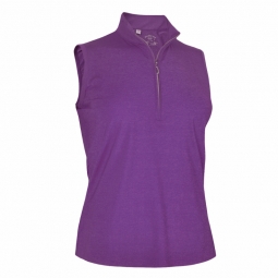 Monterey Club Ladies & Plus Size Dry Swing Heather Sleeveless Golf Shirts - Assorted Colors