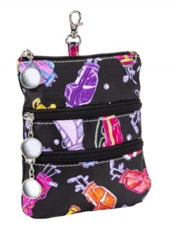 Sydney Love Ladies Golf Clip On Accessory Pouches - Golf Bags and Trophies Print