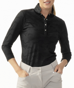 Daily Sports Ladies & Plus Size Jess ¾ Sleeve Print Golf Shirts - Assorted Colors