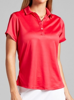 SALE Bermuda Sands Ladies Charlee Short Sleeve Golf Polo Shirts - Azalea