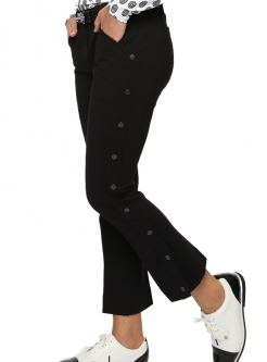 Belyn Key Ladies & Plus Size Commuter Snap Golf Crop Pants - ESSENTIALS (Onyx)