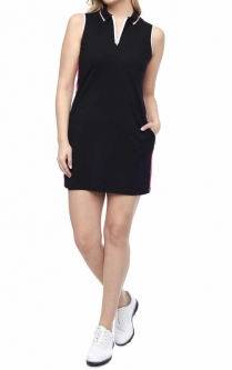 Swing Control Ladies SPORTY 37" Sleeveless with Side Bands Golf Dress - Black