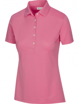Greg Norman Ladies & Plus Size FREEDOM Short Sleeve Golf Polo Shirts - MUMBAI (Coral Guava)