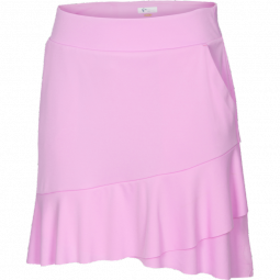 SPECIAL Greg Norman Ladies & Plus Size Crossover Flounce 18" Pull On Golf Skorts - REFLECTIONS (Prim
