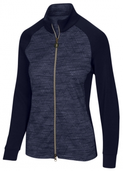 Greg Norman Ladies Herringbone Long Sleeve Full Zip Golf Jackets - ESSENTIALS (Assorted Colors)