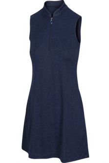Greg Norman Ladies Flare Sleeveless Zip Golf Dress - ESSENTIALS (Assorted Colors)