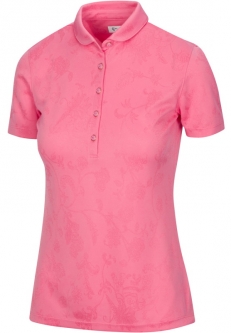 Greg Norman Ladies Lucky Short Sleeve Golf Polo Shirts - MUMBAI (Coral Guava)