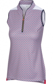 SPECIAL Greg Norman Ladies ML75 Island Sleeveless Print Golf Shirts - BRIDGEPORT (Link)