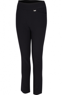 Greg Norman Ladies & Plus Size 30" Pull On Stretch Golf Pants - ESSENTIALS (Black & Navy)