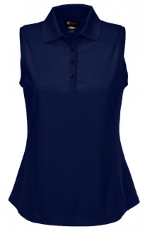 SALE Greg Norman Ladies Sleeveless Protek Micro Pique Golf Shirts - ESSENTIALS (Navy)
