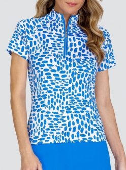 Tail Ladies Nika Short Sleeve Print Golf Shirts - PALM VOYAGE (Leo Trek)
