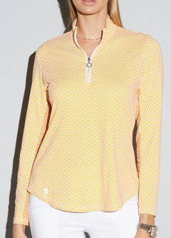 GGblue Ladies & Plus Size Georgia Ice Long Sleeve Golf Shirts - Gatsby