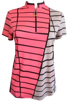 SPECIAL Jamie Sadock Ladies Short Sleeve Cooltrex Golf Shirts – Sassy (Mimosa/Sassy)