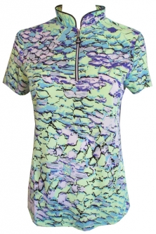 Jamie Sadock Ladies Short Sleeve Cooltrex Golf Shirts - Arabesque (Voltage)