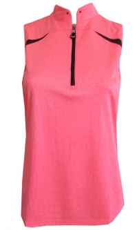 Jamie Sadock Ladies & Plus Size Sleeveless Cooltrex Golf Shirts – Sassy (Mimosa/Sassy)