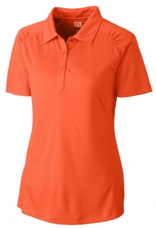 SALE Cutter & Buck Ladies Northgate DryTec Short Sleeve Golf Polo Shirts - College Orange
