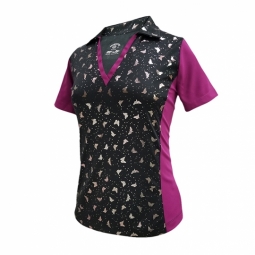 Monterey Club Ladies & Plus Size Short Sleeve Dry Swing Contrast Golf Shirts - Assorted Colors