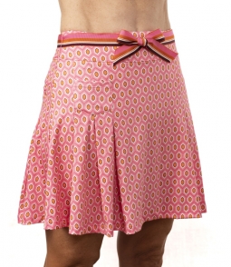 SPECIAL Scratch Seventy (70) Ladies Ronnie Pleated Print Golf Skorts - MOLLY (Pink)