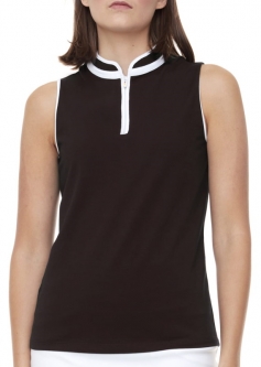 Swing Control Ladies PIQUE Sleeveless Mock Neck Golf Shirts - Assorted Colors