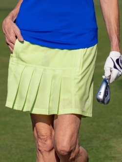 SPECIAL JoFit Ladies & Plus Size 16.5" Dash Pull On Golf Skorts - Lime Drop (Key Lime)