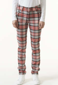 Daily Sports Ladies Jodie 32" Zip Front Golf Pants - Redwood Check