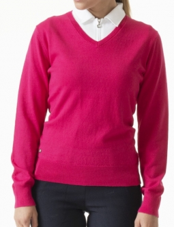 Daily Sports Ladies & Plus Size Tea Long Sleeve V-Neck Golf Pullovers - Assorted Colors