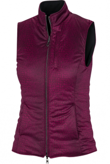 Greg Norman Ladies Gator Sleeveless Reversible Golf Vests - THE EVERGLADES (Merlot)
