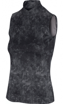 Greg Norman Ladies Emma Sleeveless Ethereal Print Golf Shirts - LUXE LEISURE (Black)