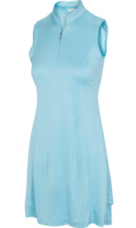 Greg Norman Ladies ML75 Eze Sleeveless Zip Golf Dress - THE RIVIERA (Oasis Blue)