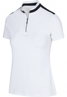 Greg Norman Ladies & Plus Size ML75 Stretch Endangered S/S Golf Shirts - THE EVERGLADES (White)