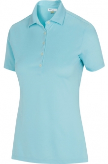 Greg Norman Ladies & Plus Size FREEDOM Short Sleeve Golf Polo Shirts - THE RIVIERA (Oasis Blue)