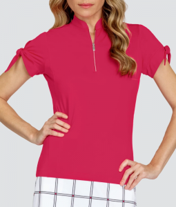 Tail Ladies Mariel Short Sleeve Golf Shirts - GARDEN ESCAPE (Begonia)