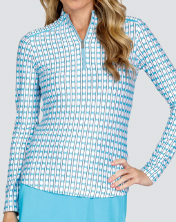 Tail Ladies & Plus Size Theola Long Sleeve Print Golf Shirts - RADIANCE COVE (Radiance Geo)
