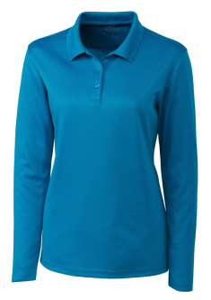 Cutter & Buck (Clique) Ladies & Plus Size Spin Eco Performance Pique L/S Golf Polo Shirts - Assorted