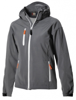SPECIAL Cutter & Buck (Clique) Women's Plus Size Tulsa Softshell Hooded L/S Golf Jackets - Grey
