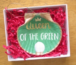 Golf Themed Hand Crafted Oyster Shells Gifts - Queen of the Green