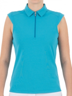 Nivo Ladies Nikki Sleeveless Golf Polo Shirts - Turquoise