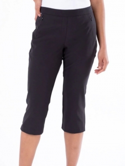 SPECIAL Nivo Ladies & Plus Size Ninette Pull On Capri Golf Pants - Black