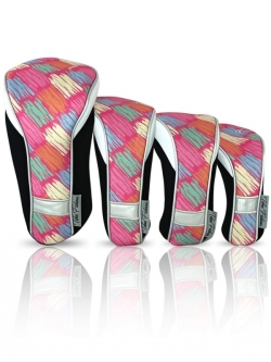 Taboo Fashions Ladies 4-Pack Set Golf Club Headcovers - Posh Pink