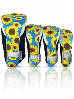Taboo Fashions Ladies 4-Pack Set Golf Club Headcovers - Sultry Sunflowers