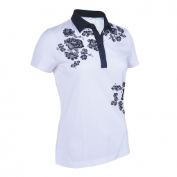 Monterey Club Ladies & Plus Size Royal Garden Print Short Sleeve Golf Shirts - Assorted Colors