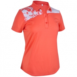 Monterey Club Ladies & Plus Size Mellow Contrast Short Sleeve Golf Shirts - Assorted Colors