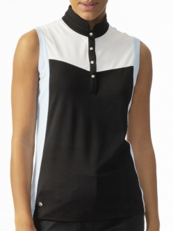 Daily Sports Ladies & Plus Size Mine Sleeveless Golf Shirts - Black & Navy