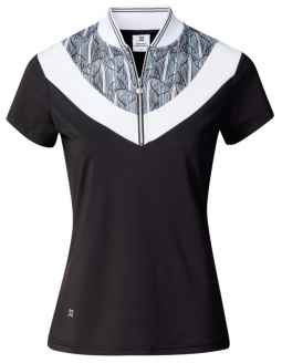 Daily Sports Ladies Iza Short Sleeve Golf Shirts - DYNAMIC VISION (Black)