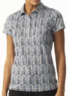 Daily Sports Ladies & Plus Size Ilma Cap Sleeve Golf Polo Shirts - DYNAMIC VISION (Dynamic Black)
