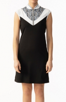 Daily Sports Ladies & Plus Size Iza 36¼" Sleeveless Golf Dress - DYNAMIC VISION (Black)